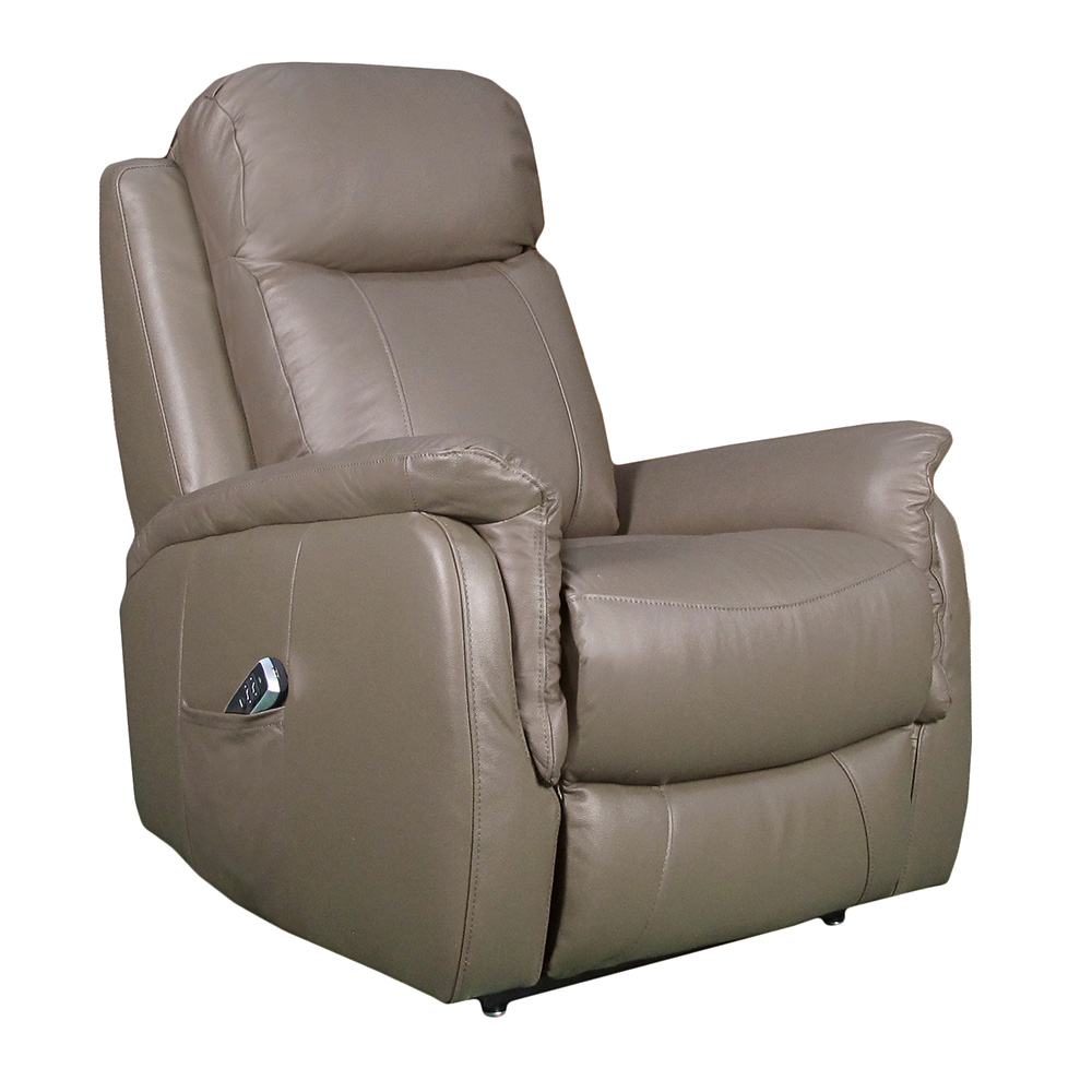 RAPIDLINE HOME ELEVATE ASCOT LIFT CHAIR DUAL MOTOR MEDIUM LEATHER TAUPE