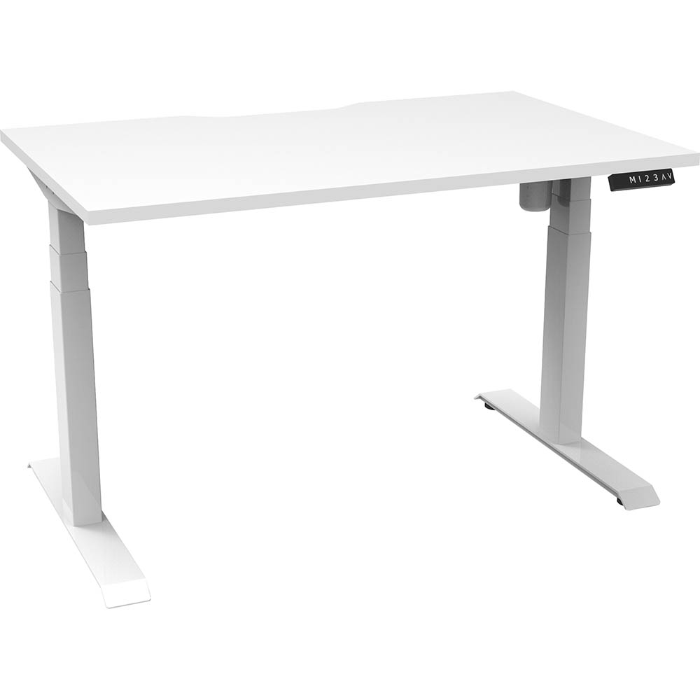 RAPIDLINE BOOST LIGHT SINGLE SIDED WORKSTATION 1200MM NATURAL WHITE TOP / WHITE FRAME