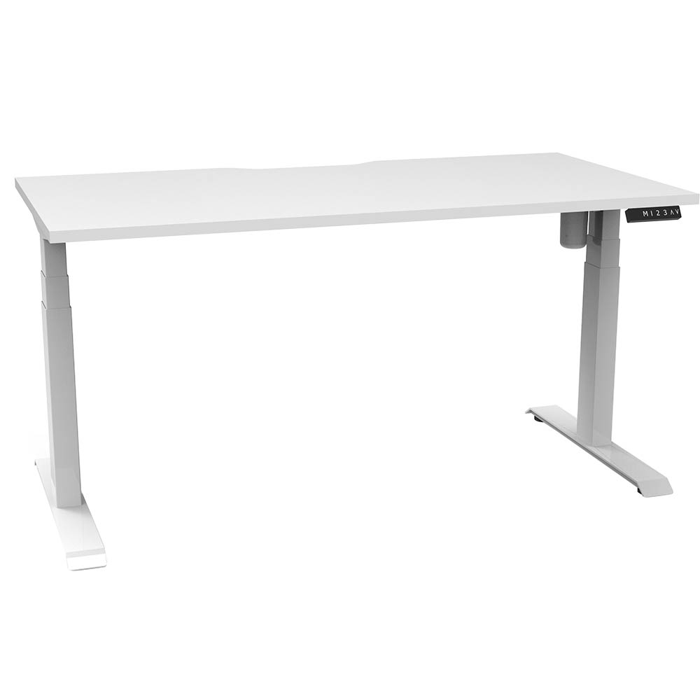 RAPIDLINE BOOST LIGHT SINGLE SIDED WORKSTATION 1500MM NATURAL WHITE TOP / WHITE FRAME
