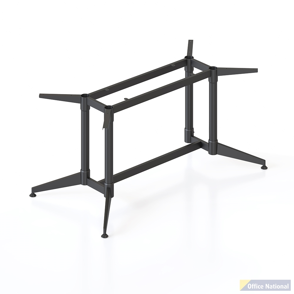 RAPIDLINE TYPHOON SINGLE STAGE MEETING TABLE FRAME 1800MM BLACK P/C ALL OVER