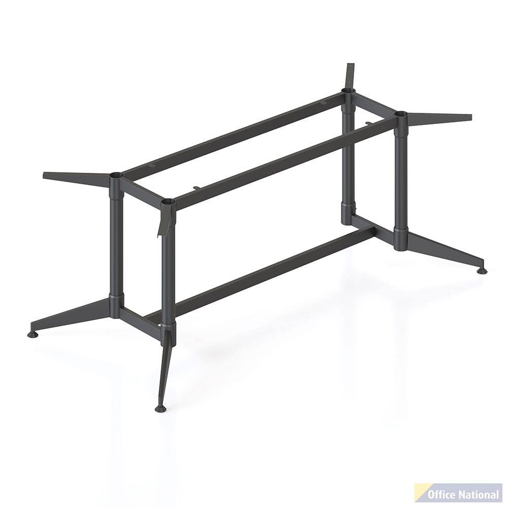 RAPIDLINE TYPHOON SINGLE STAGE MEETING TABLE FRAME 2400MM BLACK P/C ALL OVER