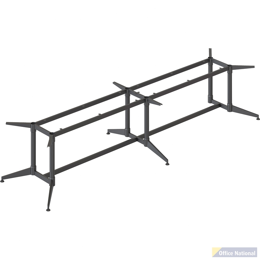RAPIDLINE TYPHOON DOUBLE STAGE MEETING TABLE FRAME 4200MM BLACK P/C ALL OVER