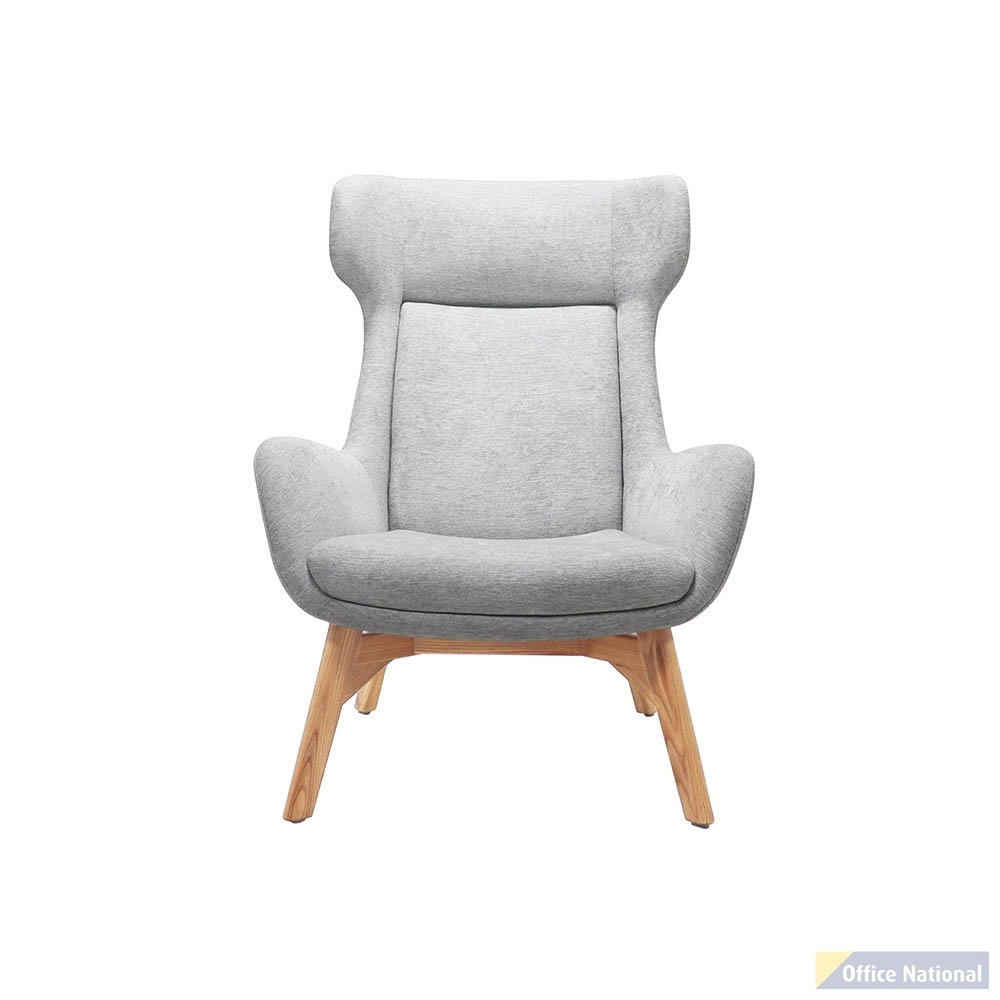 RAPIDLINE CALYPSO WING BACK LOUNGE CHAIR 800MM X 800MM X 1080MM LIGHT GREY