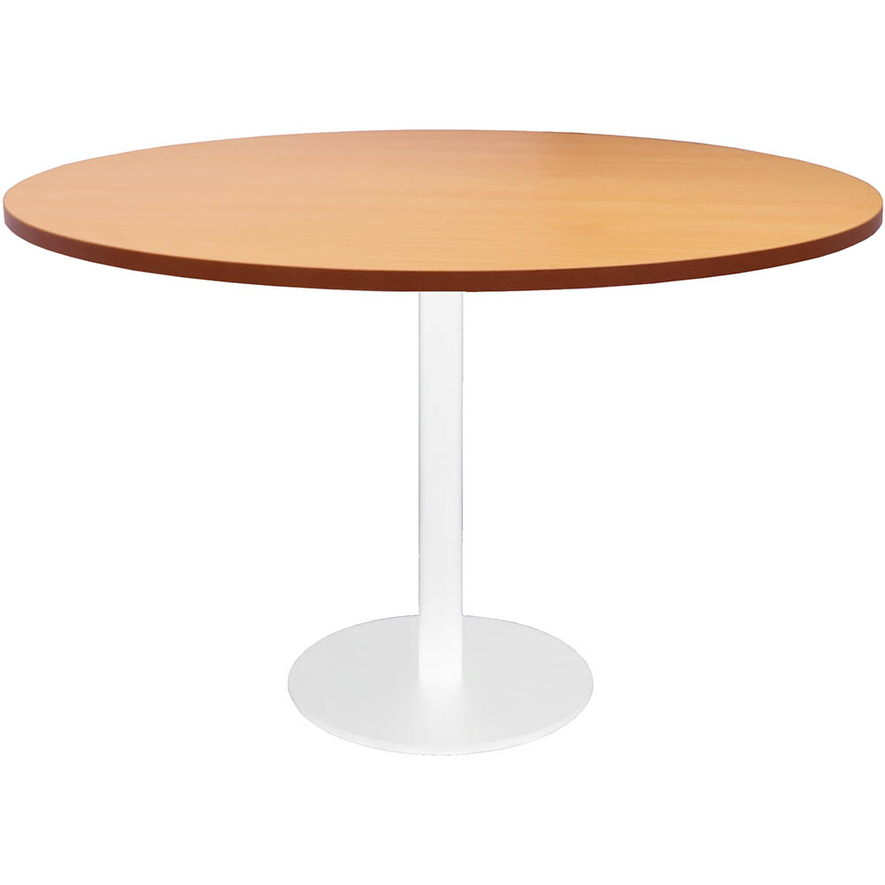 RAPIDLINE ROUND TABLE DISC BASE 1200MM BEECH/WHITE