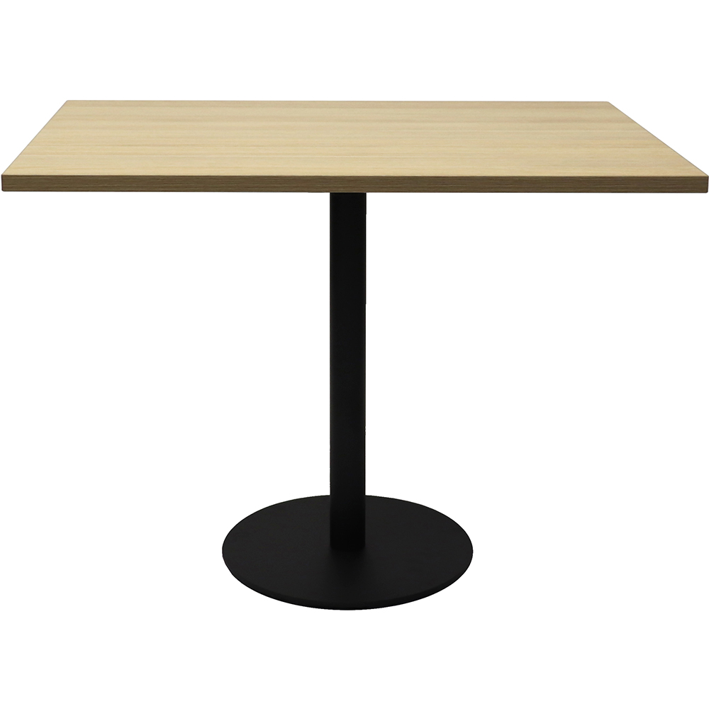 Rapidline Square Meeting Table Disc Base 900mm Natural Oak/black