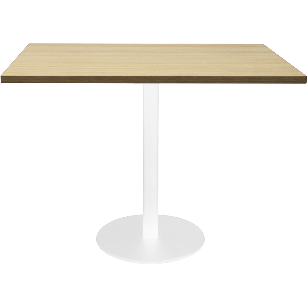 Rapidline Square Meeting Table Disc Base 900mm Natural Oak/white