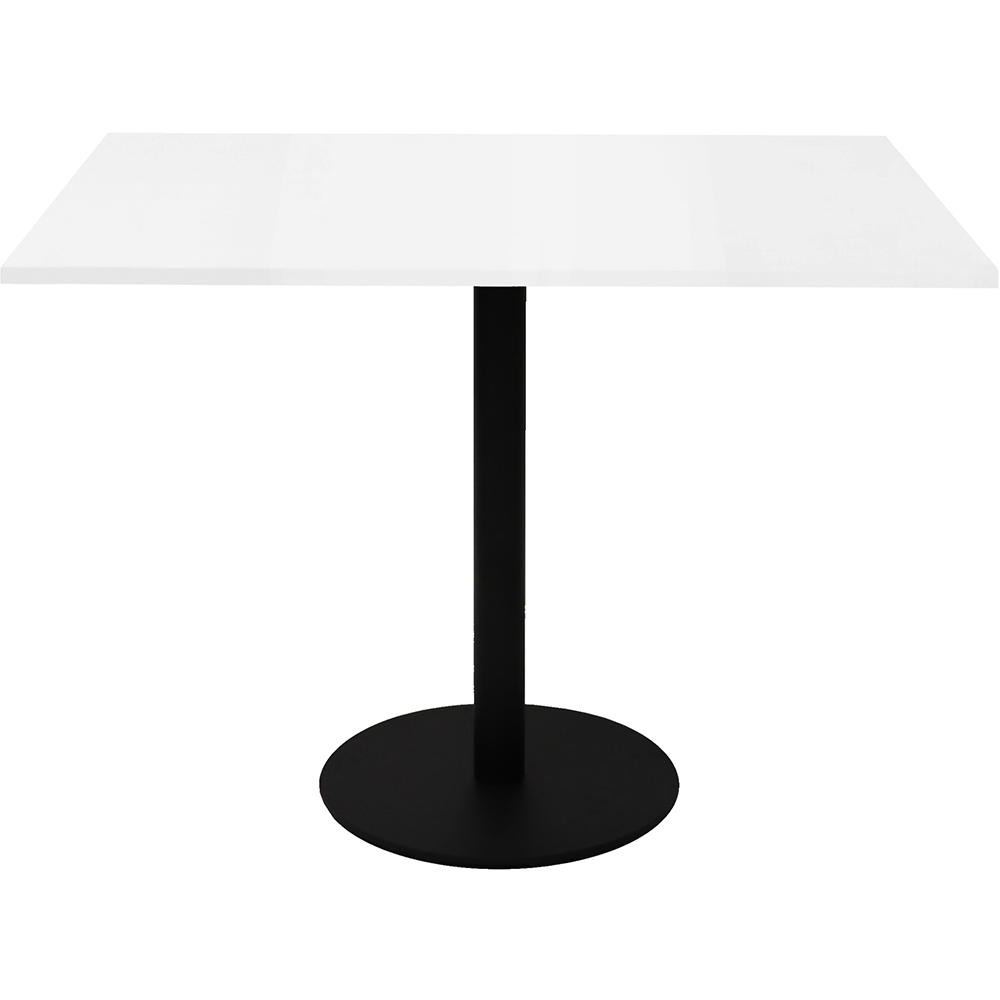 Rapidline Square Meeting Table Disc Base 900mm Natural White/black
