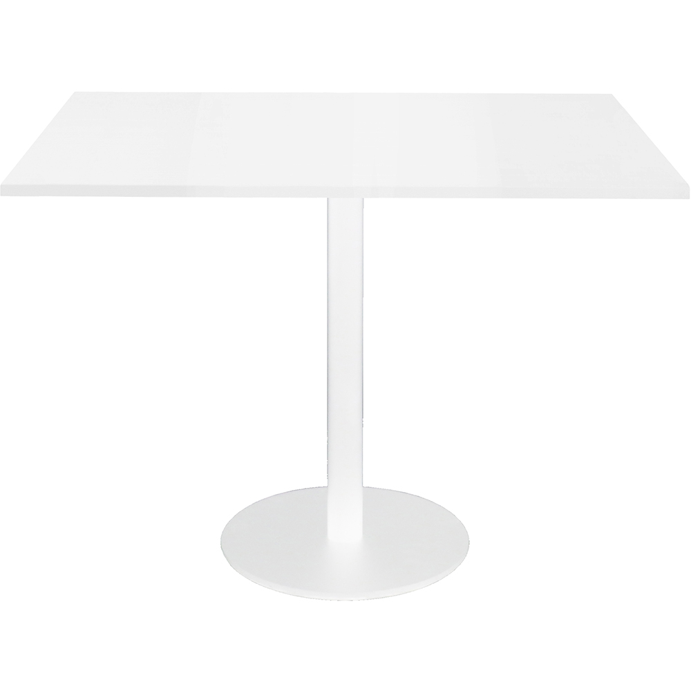 Rapidline Square Meeting Table Disc Base 900mm Natural White/white