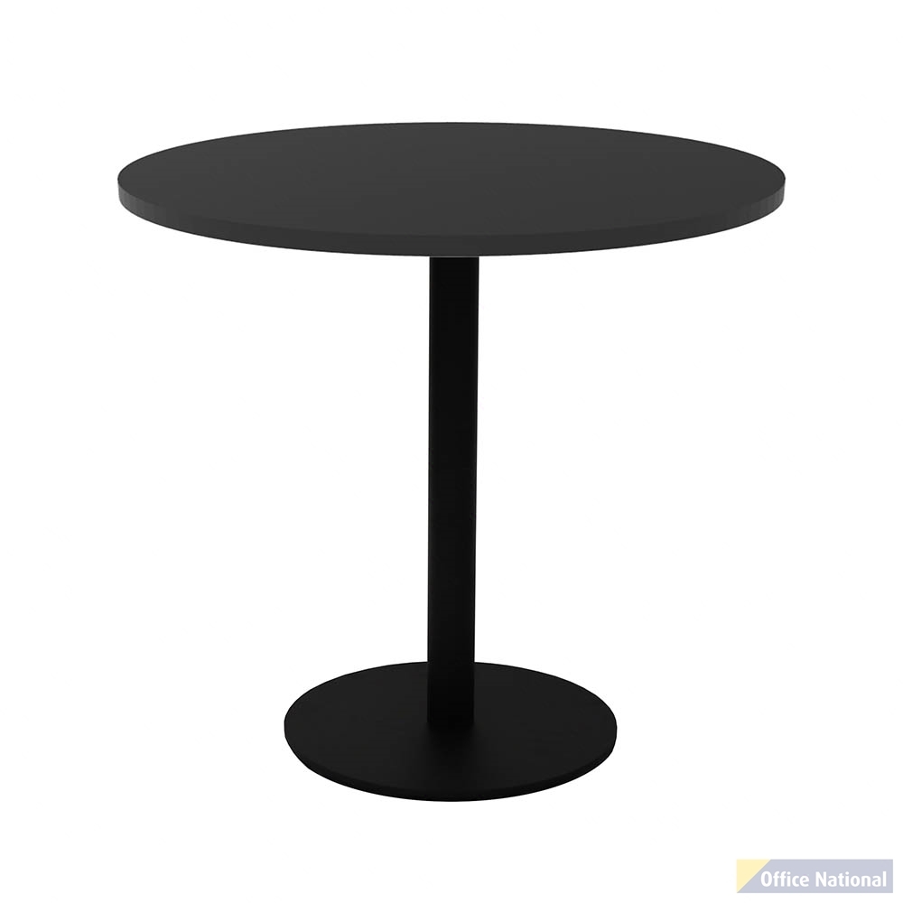 RAPIDLINE ESTILLO ROUND TABLE DISC BASE 900 X 755MM BLACK TOP AND BLACK P/C