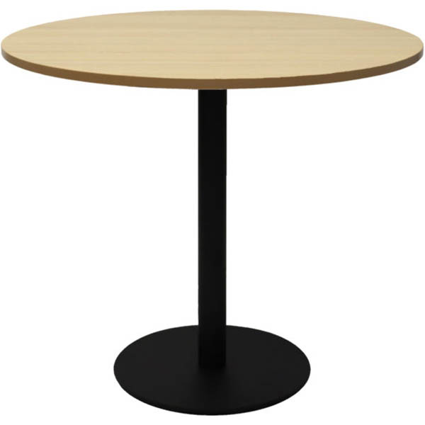 RAPIDLINE ROUND TABLE DISC BASE 900MM NATURAL OAK/BLACK