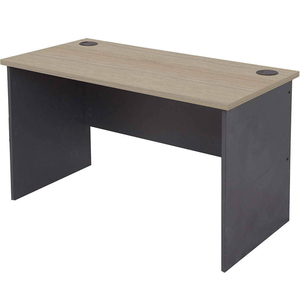 RAPID WORKER OPEN DESK 1200 X 600MM OAK/IRONSTONE