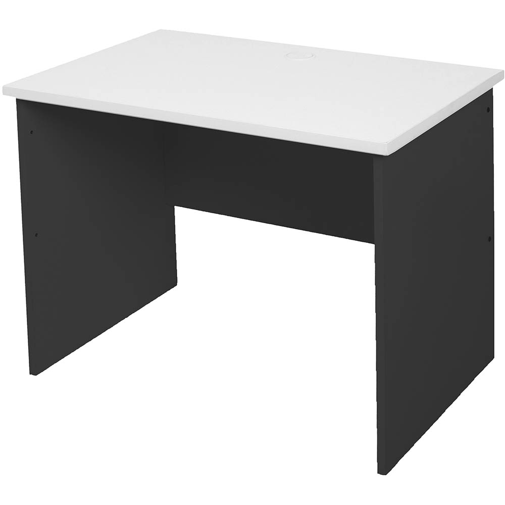 RAPID WORKER OPEN DESK 900 X 600MM WHITE/IRONSTONE