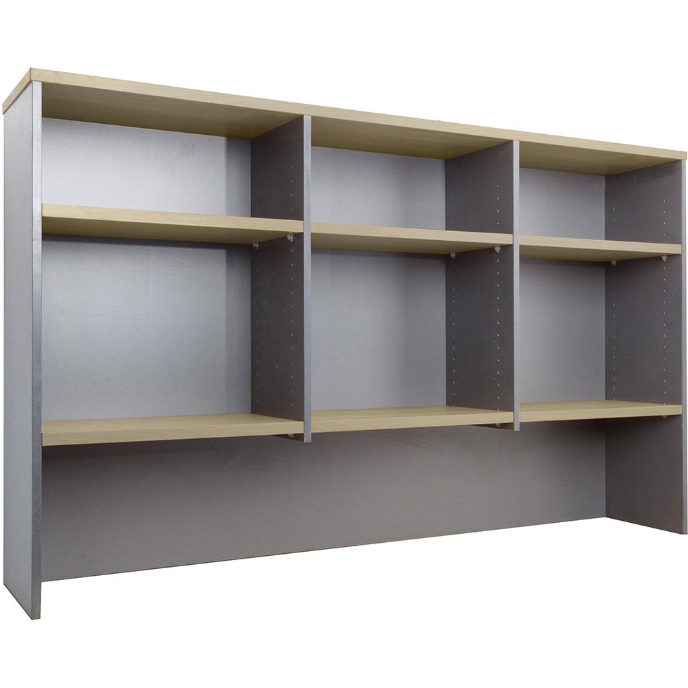 RAPID WORKER OVERHEAD HUTCH 1800 X 1070 X 315MM OAK/IRONSTONE