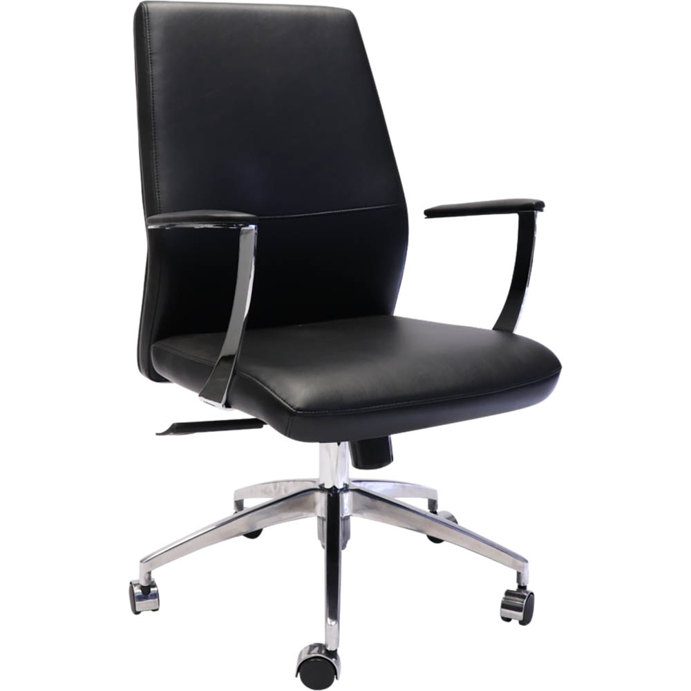 RAPIDLINE CL3000M SLIMLINE EXECUTIVE CHAIR MEDIUM BACK ARMS BLACK