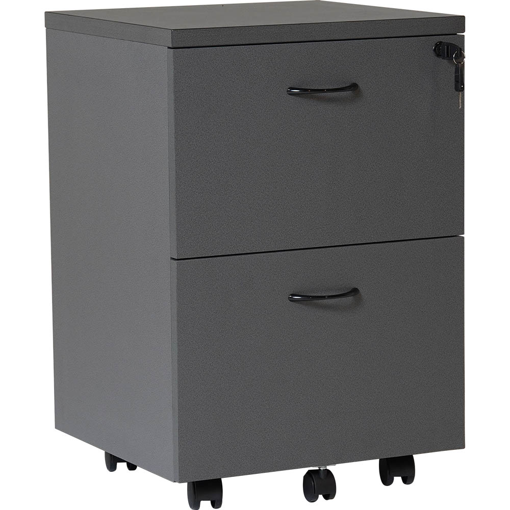 RAPID WORKER MOBILE PEDESTAL 2-DRAWER LOCKABLE 690 X 465 X 447MM IRONSTONE