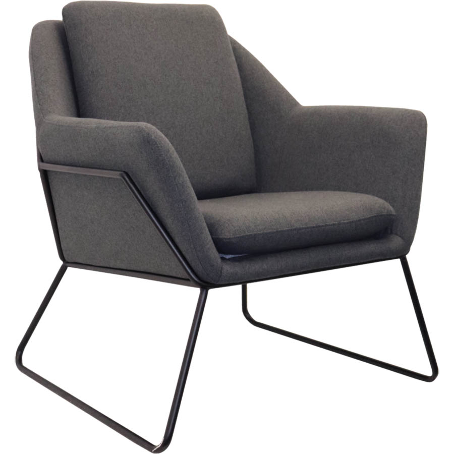 CARDINAL VISITOR CHAIR ARMS CHARCOAL ASH