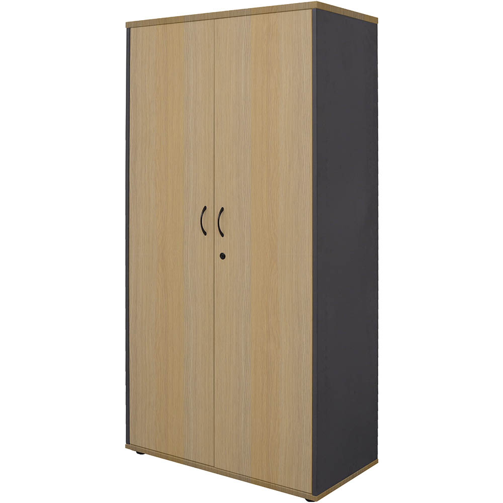 RAPID WORKER CUPBOARD LOCKABLE 1800 X 900 X 450MM OAK/IRONSTONE