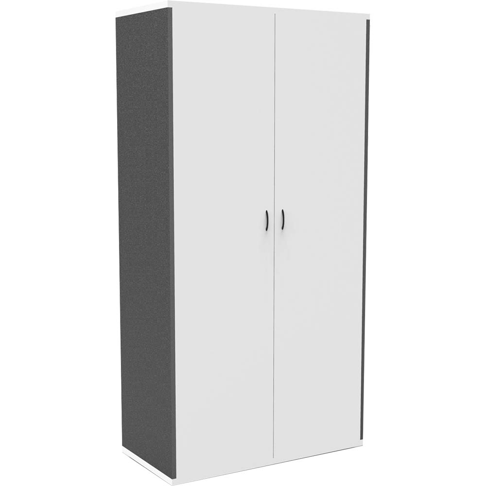 RAPID WORKER CUPBOARD LOCKABLE 1800 X 900 X 450MM WHITE/IRONSTONE