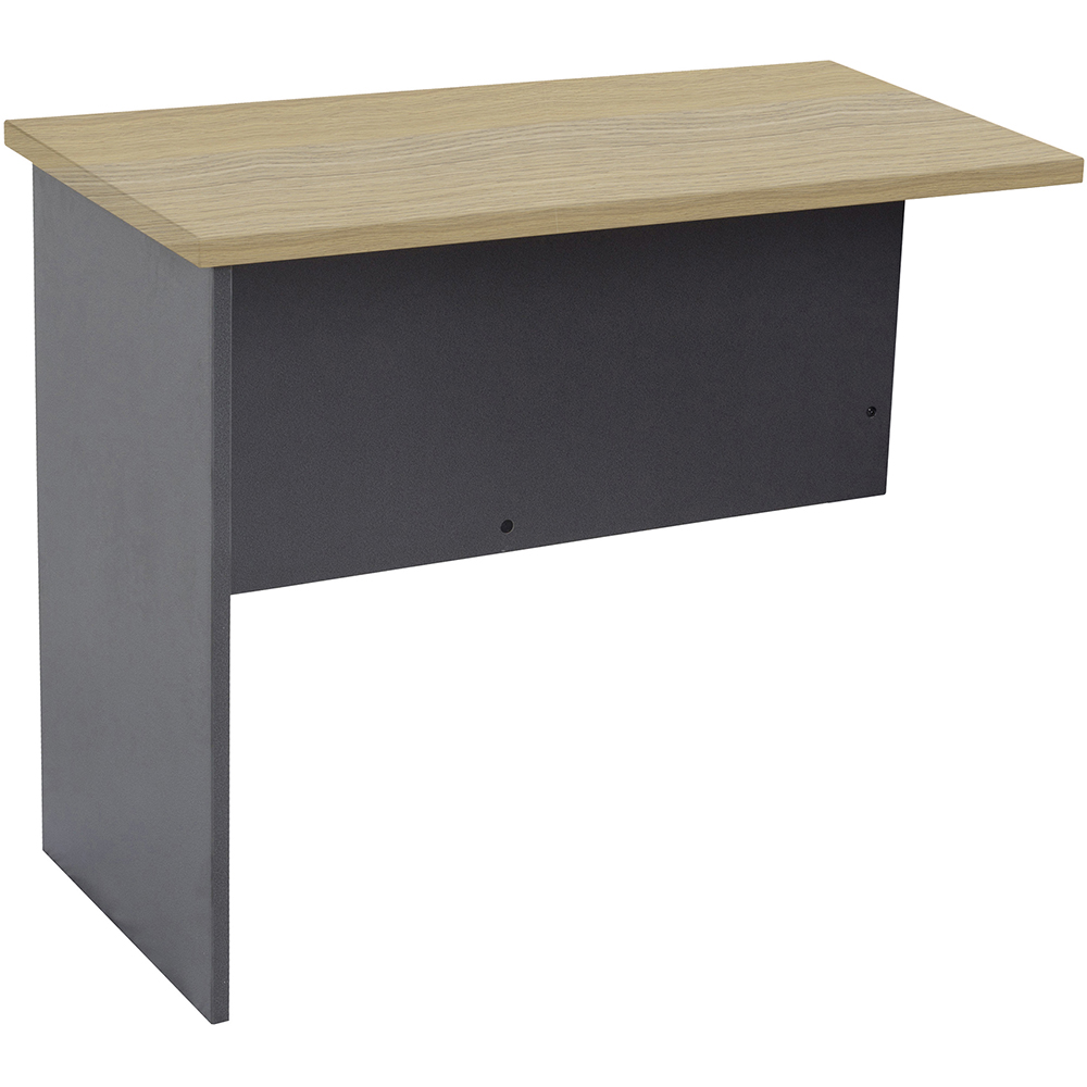 RAPID WORKER CWR12 WORKSTATION DESK RETURN 1200 X 600MM OAK/IRONSTONE