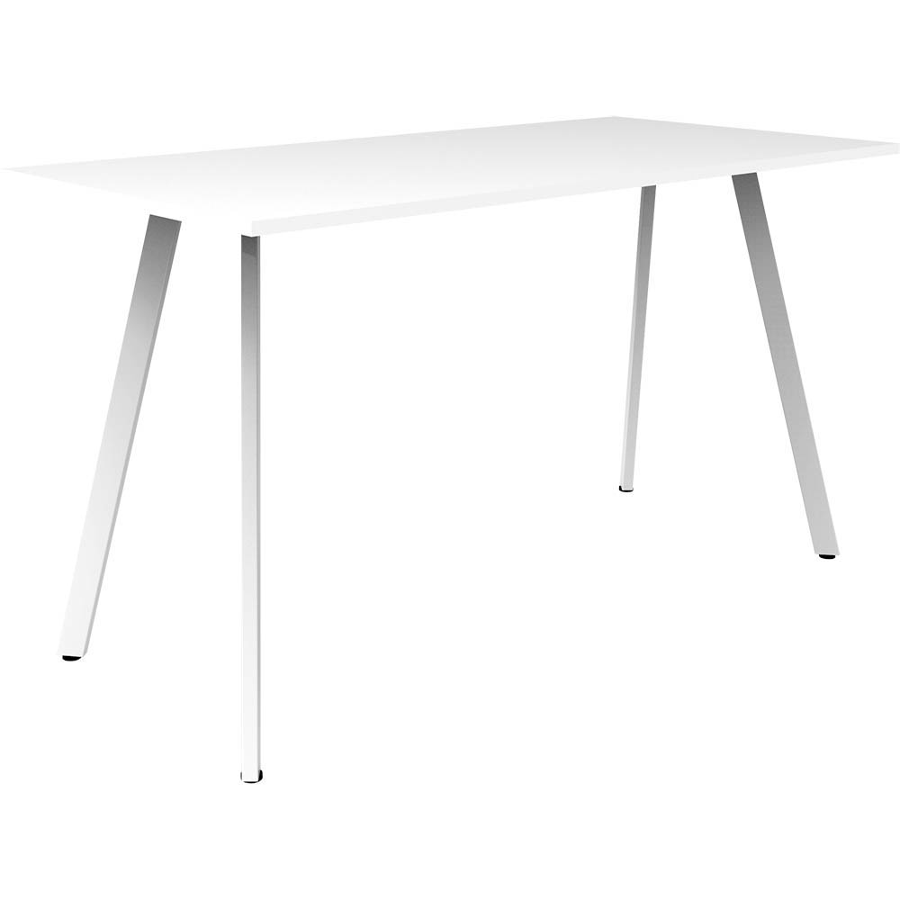 RAPIDLINE ETERNITY HIGH BAR TABLE 1500 X 750MM NATURAL WHITE / WHITE SATIN