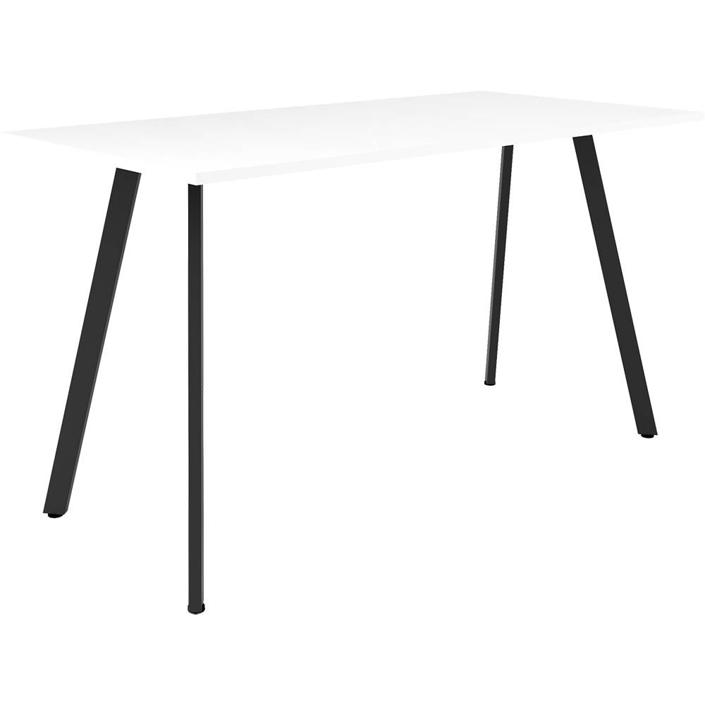 RAPIDLINE ETERNITY HIGH BAR TABLE 1800 X 900MM NATURAL WHITE / BLACK