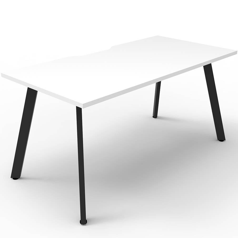 RAPIDLINE ETERNITY WORKSTATION 1 PERSON 1500 X 750MM NATURAL WHITE / BLACK