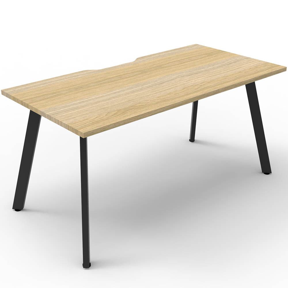 RAPIDLINE ETERNITY WORKSTATION 1 PERSON 1800 X 750MM NATURAL OAK / BLACK