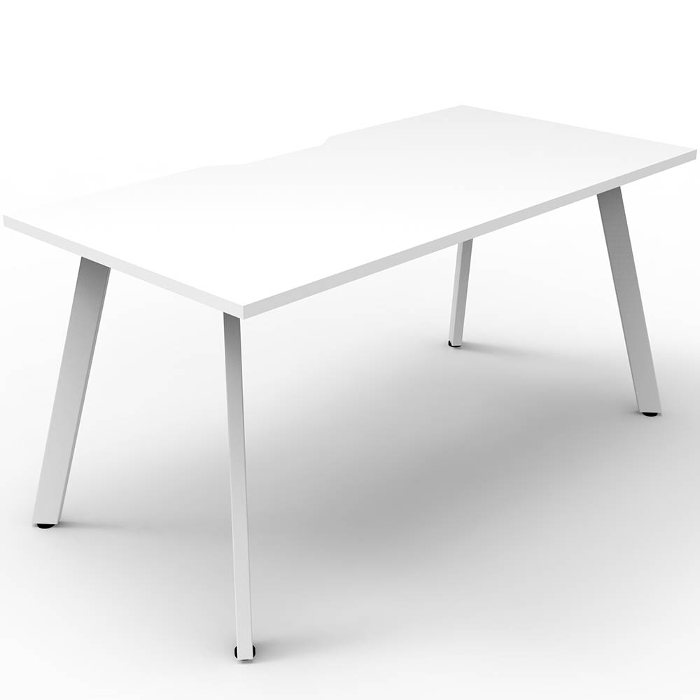RAPIDLINE ETERNITY WORKSTATION 1 PERSON 1800 X 750MM NATURAL WHITE / WHITE SATIN