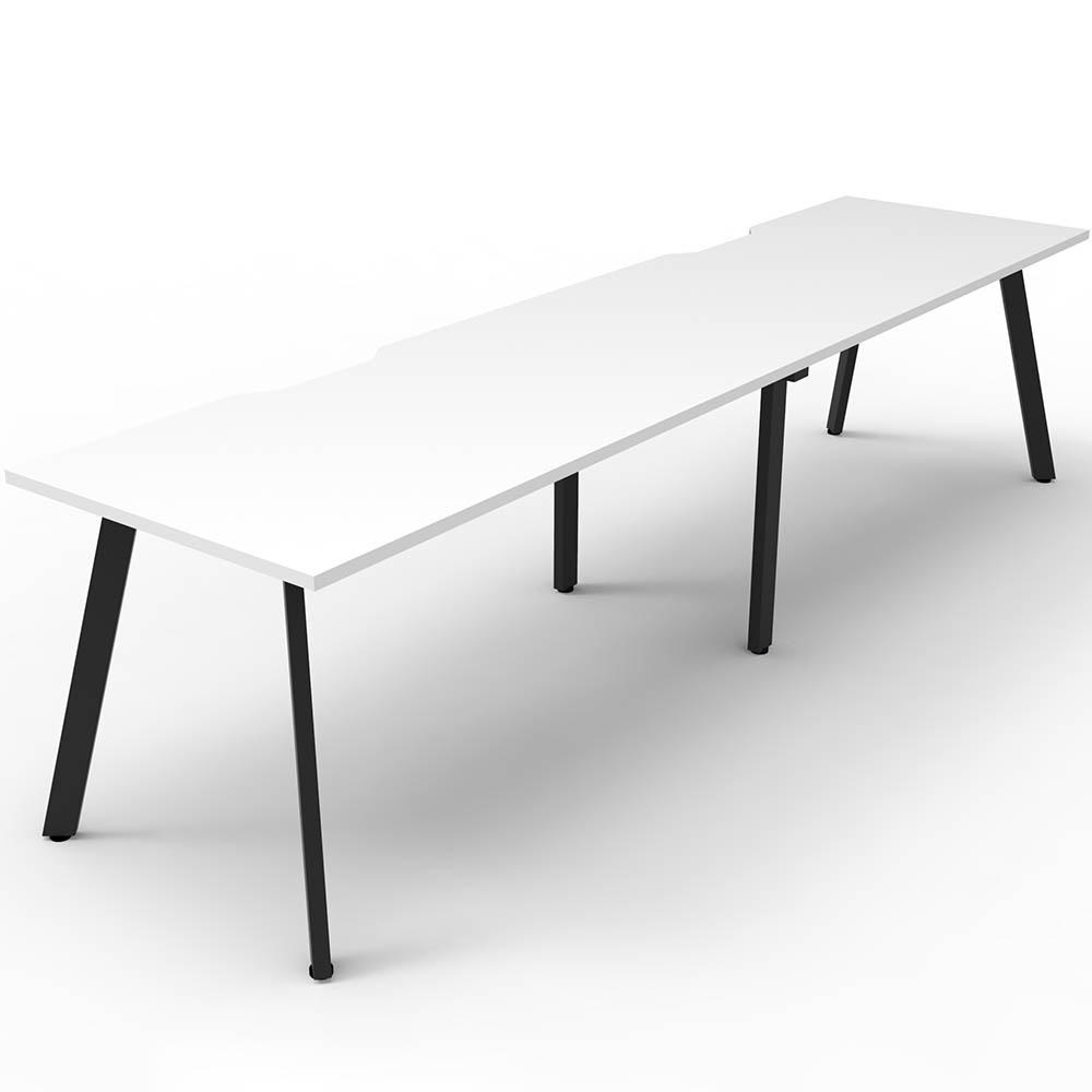 RAPIDLINE ETERNITY WORKSTATION 2 PERSON 1800 X 750MM NATURAL WHITE / BLACK