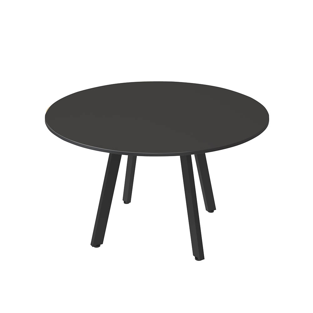 RAPIDLINE ETERNITY ROUND TABLE 1200 X 730MM BLACK TOP AND BLACK P/C FRAME