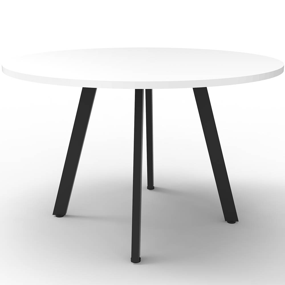 RAPIDLINE ETERNITY ROUND TABLE 1200MM NATURAL WHITE / BLACK
