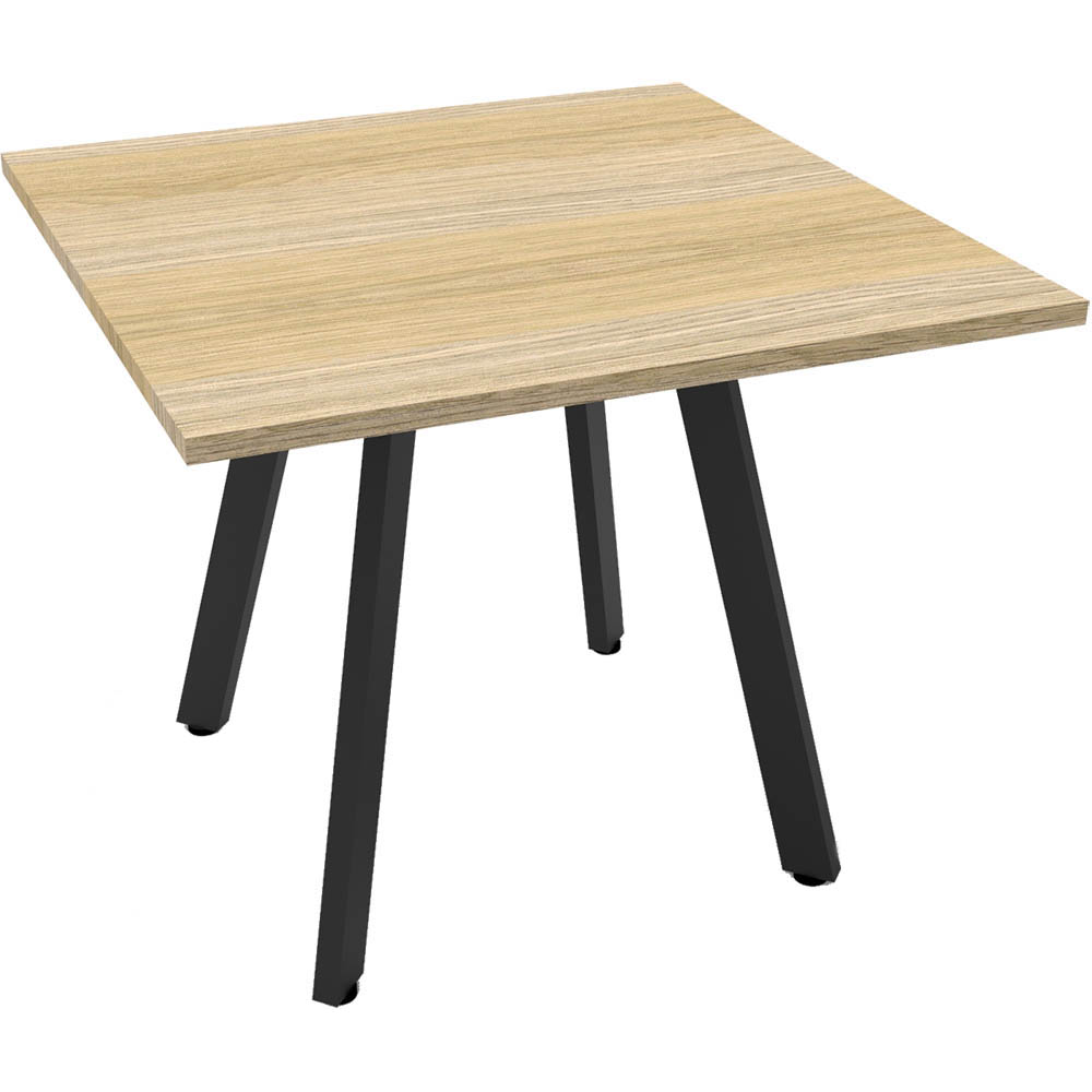 RAPIDLINE ETERNITY SQUARE TABLE 900 X 900MM NATURAL OAK / BLACK