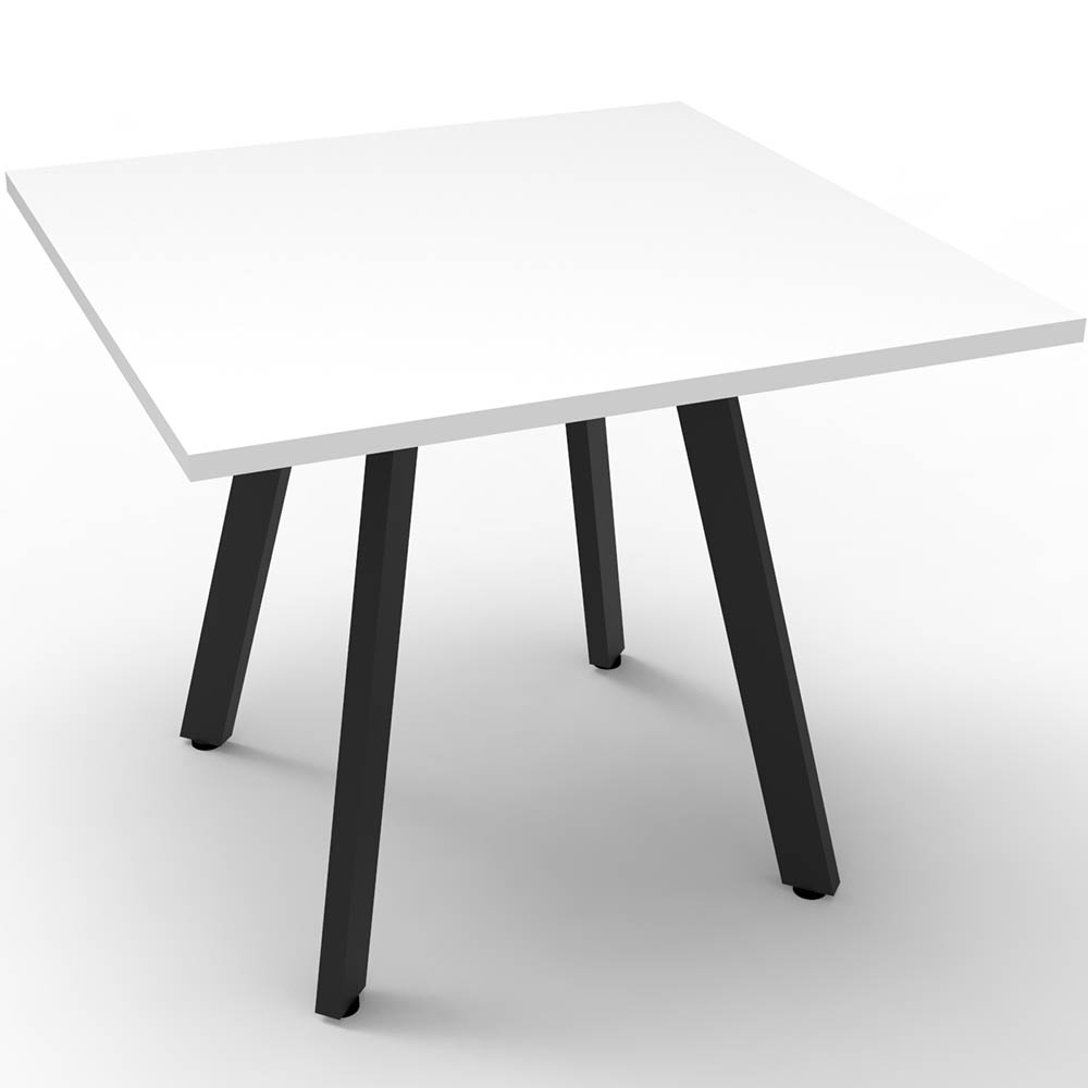 RAPIDLINE ETERNITY SQUARE TABLE 900 X 900MM NATURAL WHITE / BLACK