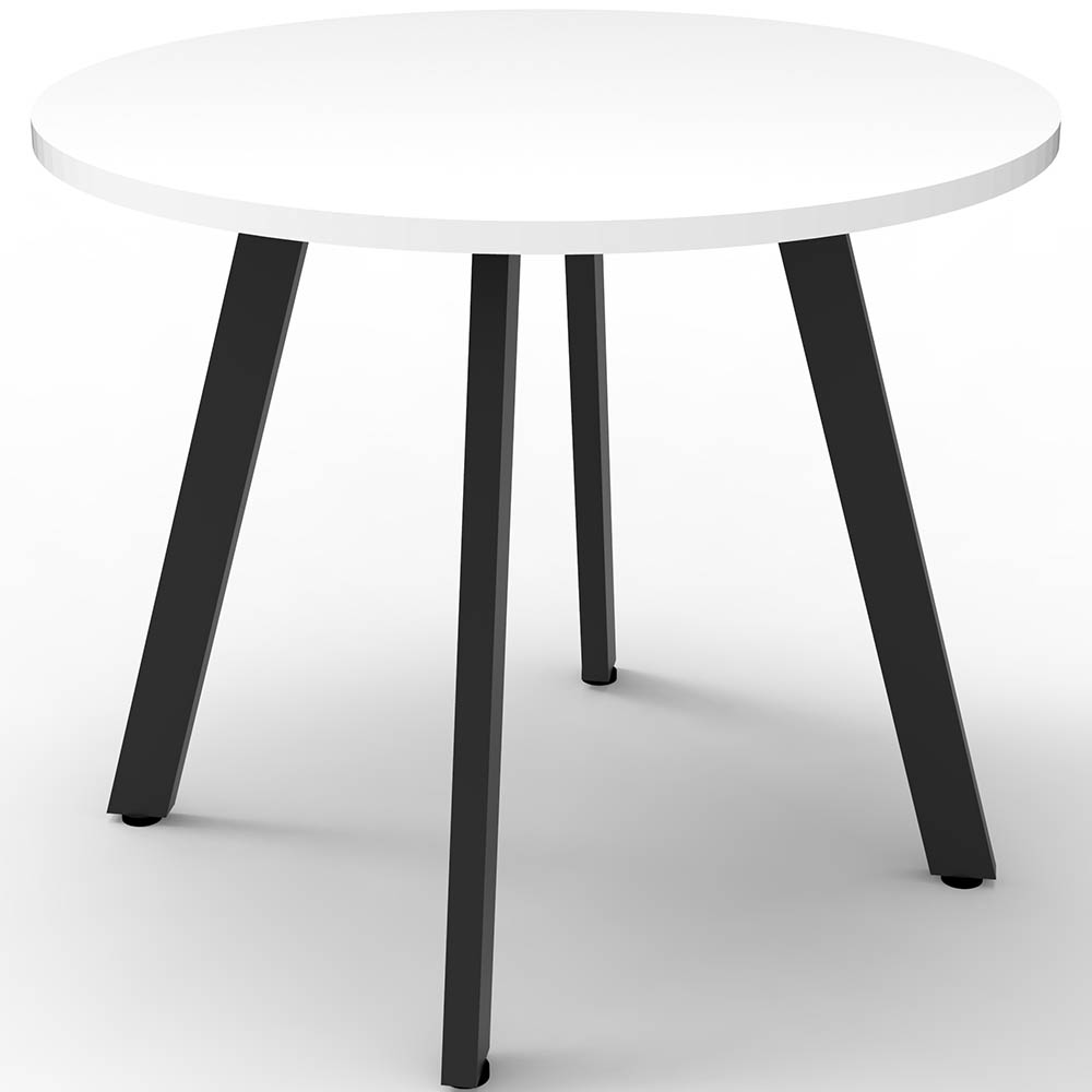 RAPIDLINE ETERNITY ROUND TABLE 900MM NATURAL WHITE / BLACK