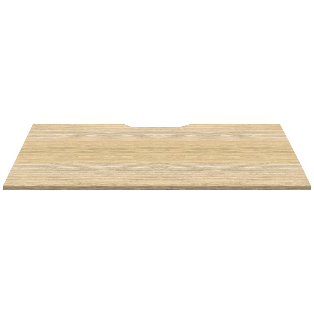 RAPIDLINE SCREEN SCALLOPED DESK TOP 1500 X 750 NATURAL OAK