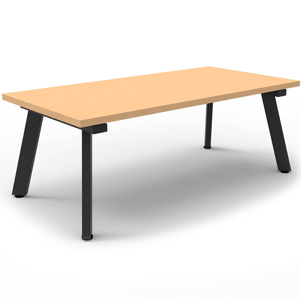 RAPIDLINE ETERNITY COFFEE TABLE 1200 X 600MM BEECH/BLACK