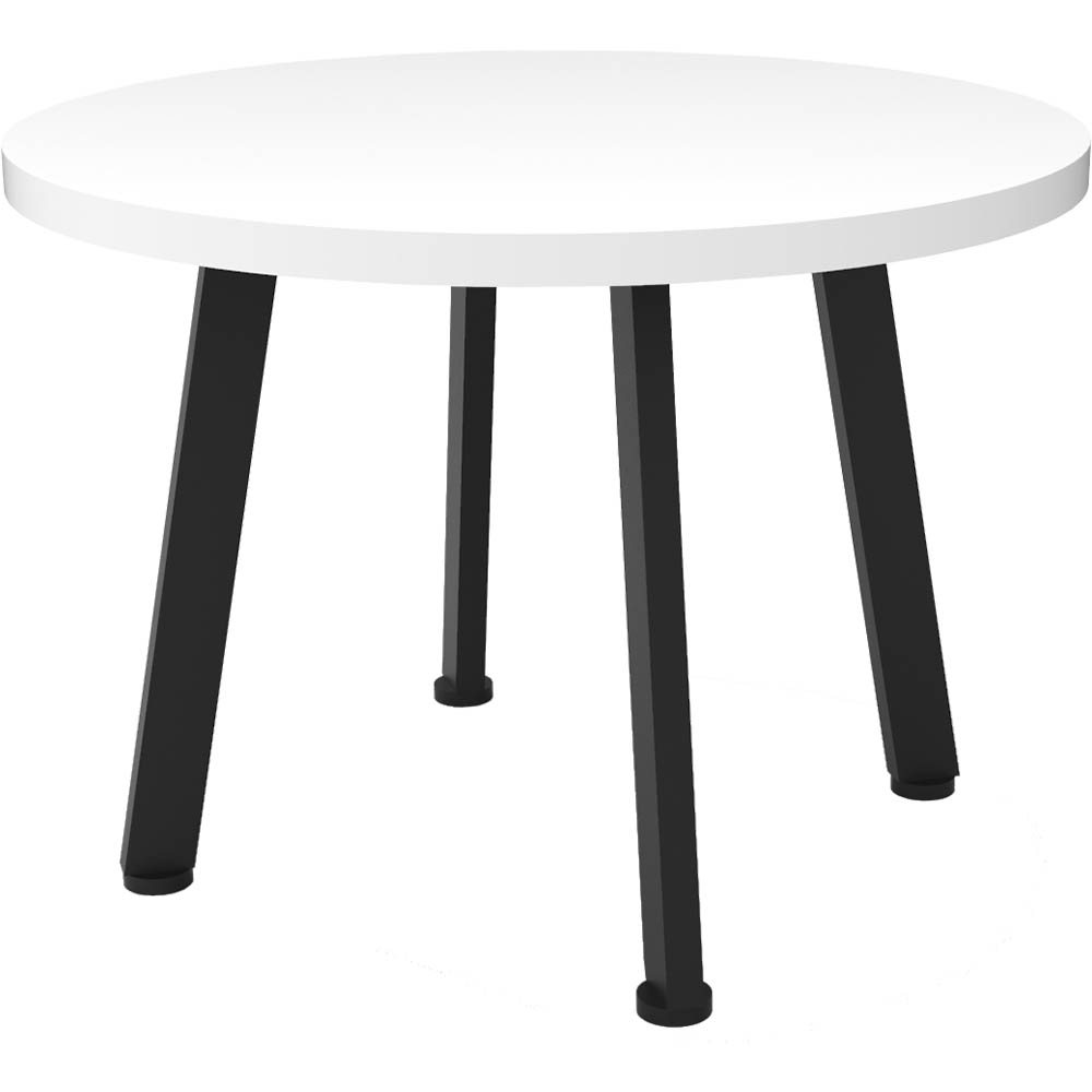 RAPIDLINE ETERNITY COFFEE TABLE 600MM DIA NATURAL WHITE/BLACK
