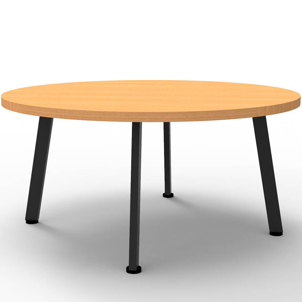 RAPIDLINE ETERNITY COFFEE TABLE 900MM DIA BEECH/BLACK
