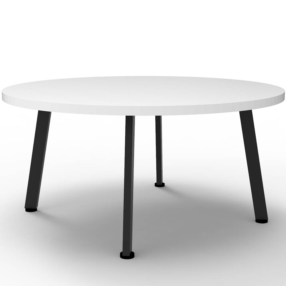 RAPIDLINE ETERNITY COFFEE TABLE 900MM DIA NATURAL WHITE/BLACK