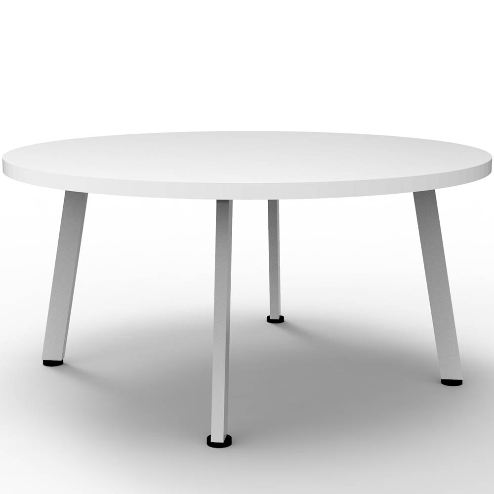 RAPIDLINE ETERNITY COFFEE TABLE 900MM DIA NATURAL WHITE/WHITE SATIN