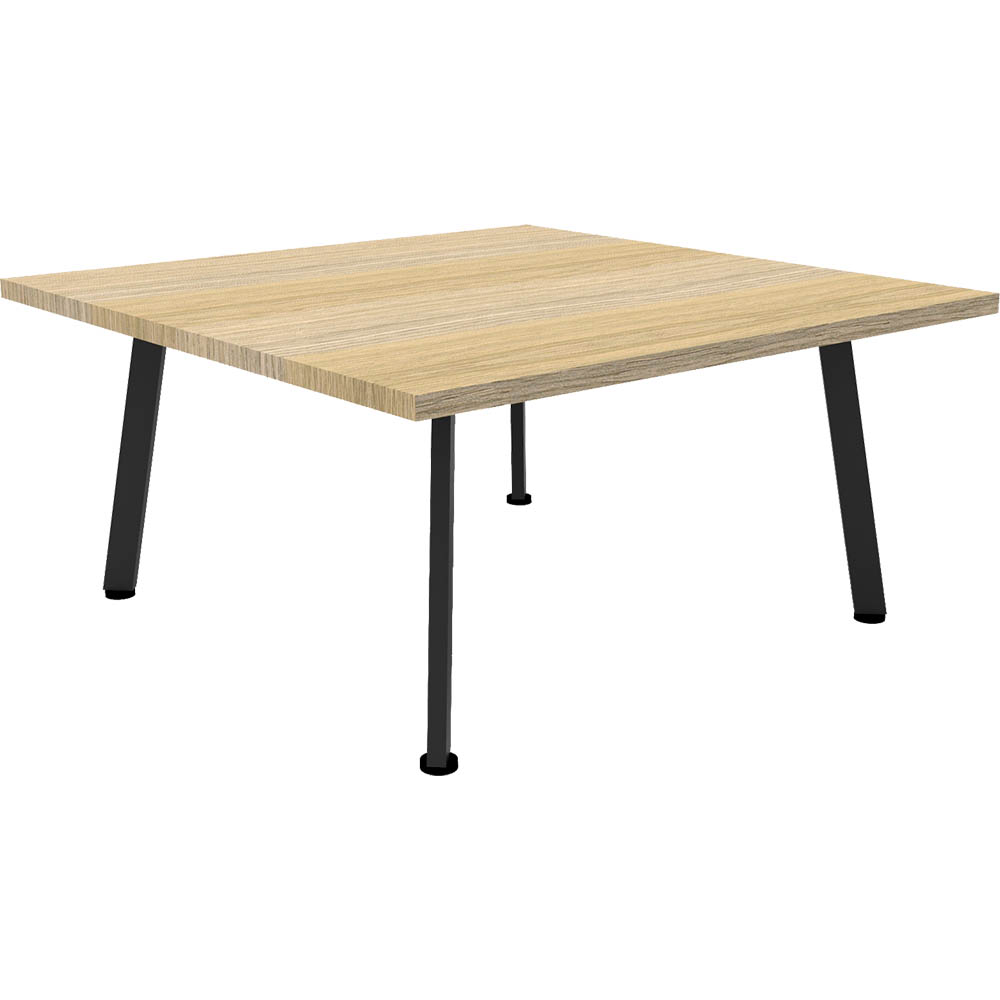 RAPIDLINE ETERNITY COFFEE TABLE 900 X 900MM NATURAL OAK/BLACK