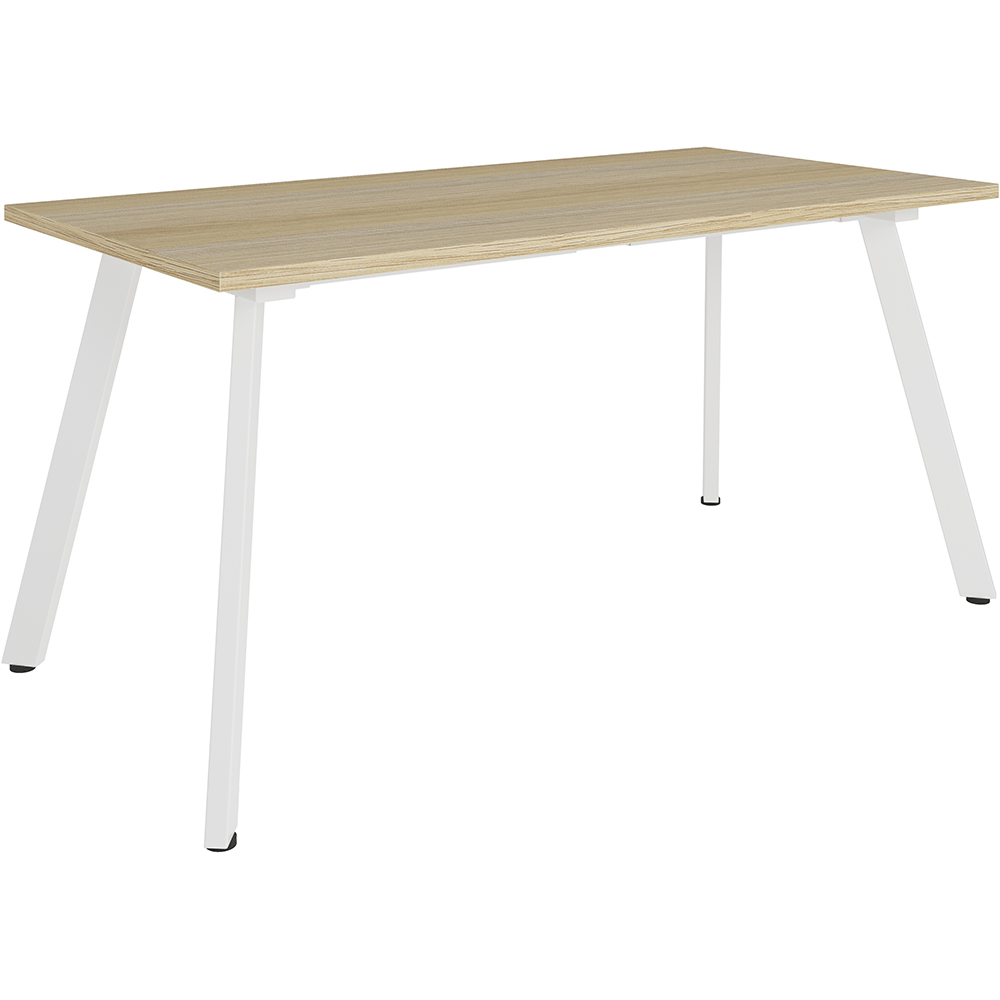 RAPIDLINE ETERNITY MEETING TABLE 1500 X 750MM NATURAL OAK/WHITE