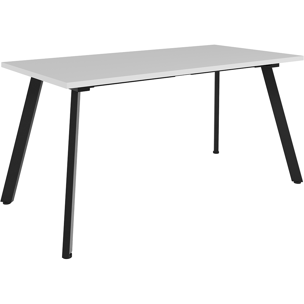RAPIDLINE ETERNITY MEETING TABLE 1500 X 750MM NATURAL WHITE/BLACK