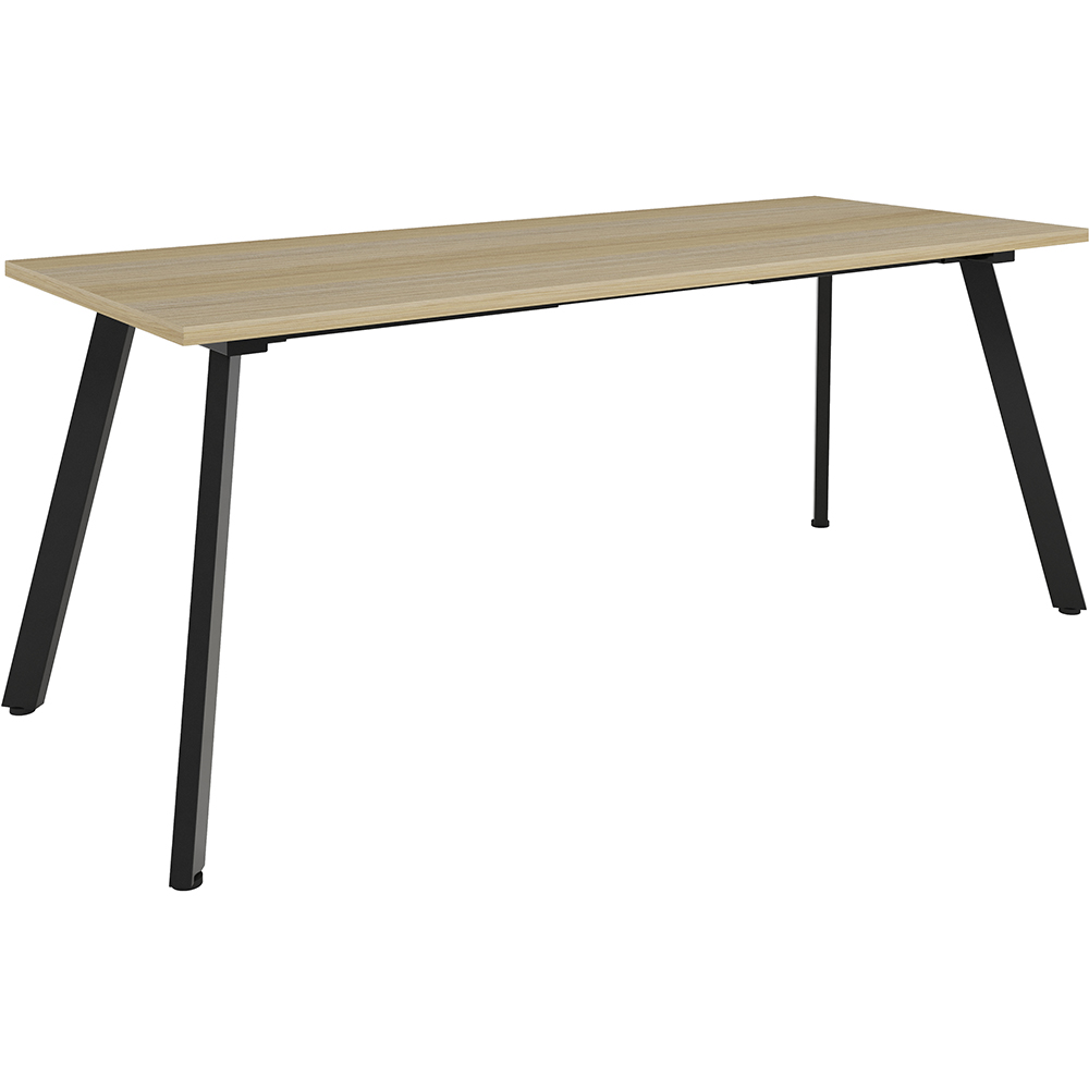 RAPIDLINE ETERNITY MEETING TABLE 1800 X 750MM NATURAL OAK/BLACK