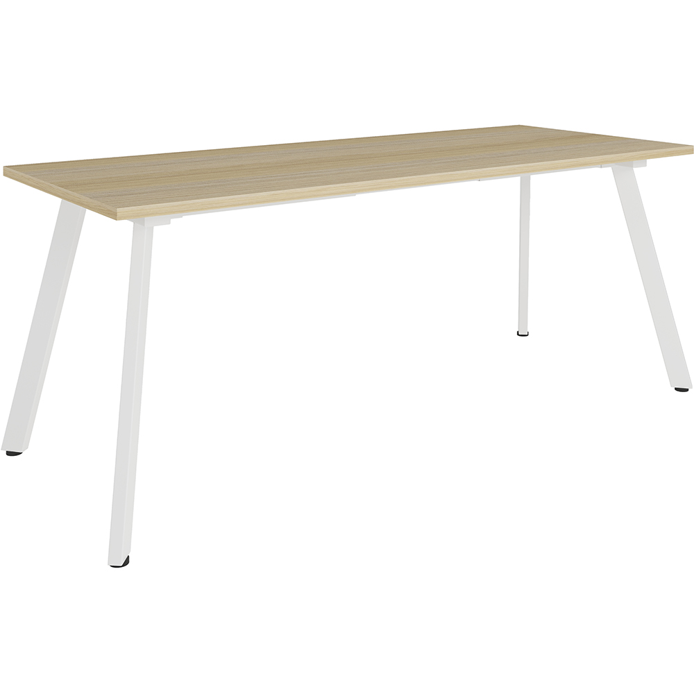 RAPIDLINE ETERNITY MEETING TABLE 1800 X 750MM NATURAL OAK/WHITE