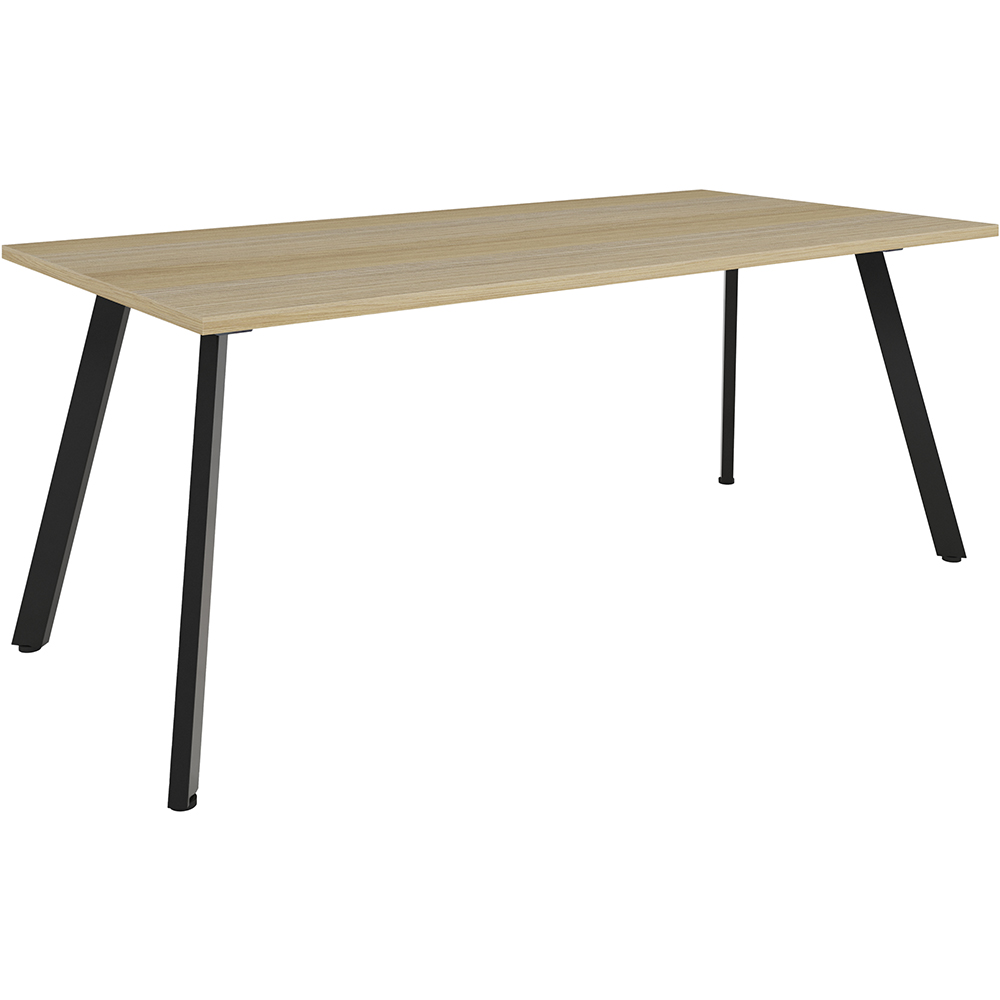 RAPIDLINE ETERNITY MEETING TABLE 1800 X 900MM NATURAL OAK/BLACK
