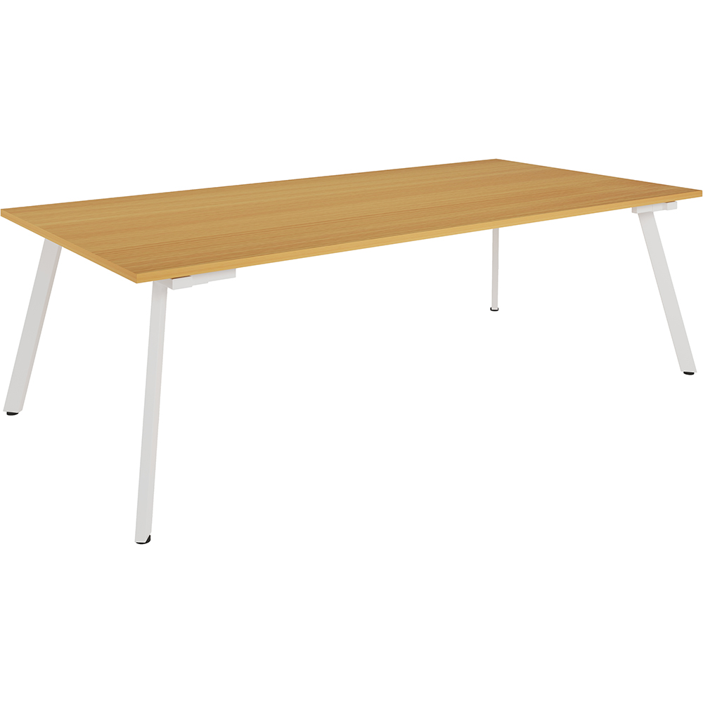 RAPIDLINE ETERNITY MEETING TABLE 2400 X 1200MM BEECH/WHITE