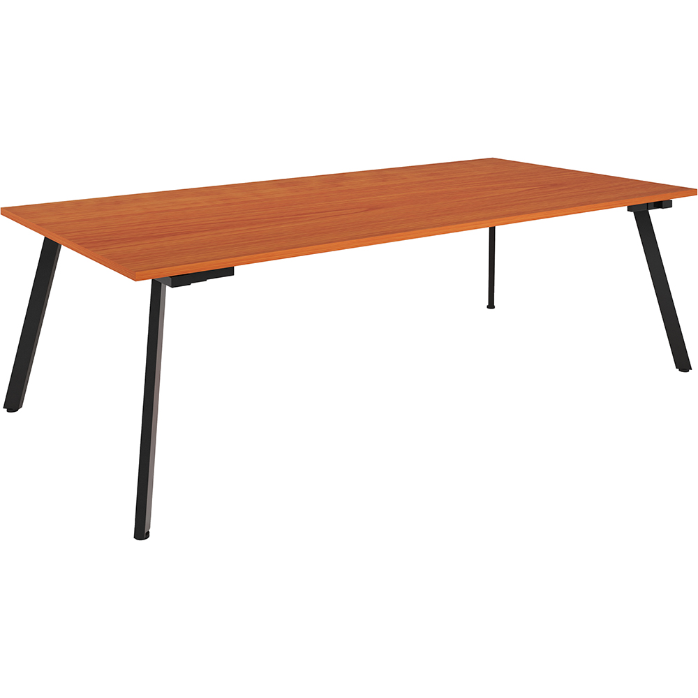 RAPIDLINE ETERNITY MEETING TABLE 2400 X 1200MM CHERRY/BLACK