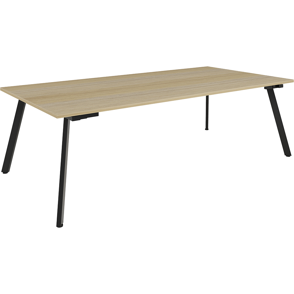 RAPIDLINE ETERNITY MEETING TABLE 2400 X 1200MM NATURAL OAK/BLACK