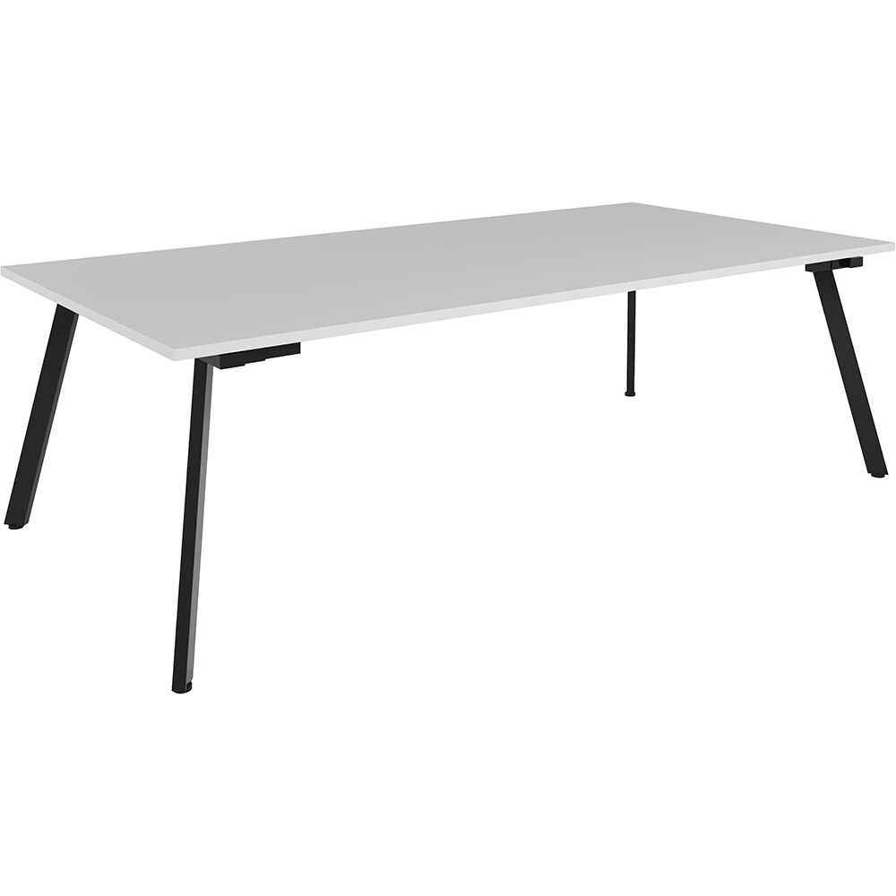 RAPIDLINE ETERNITY MEETING TABLE 2400 X 1200MM NATURAL WHITE/BLACK
